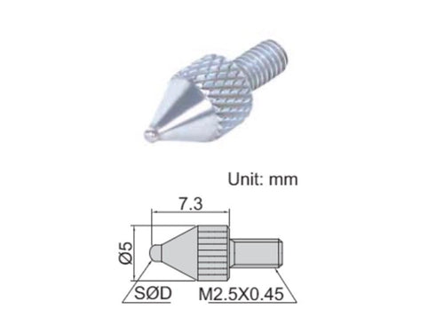 Ball Point INSIZE 4mm, Size 4 x 48UNF, Material Carbide (6282-0306)