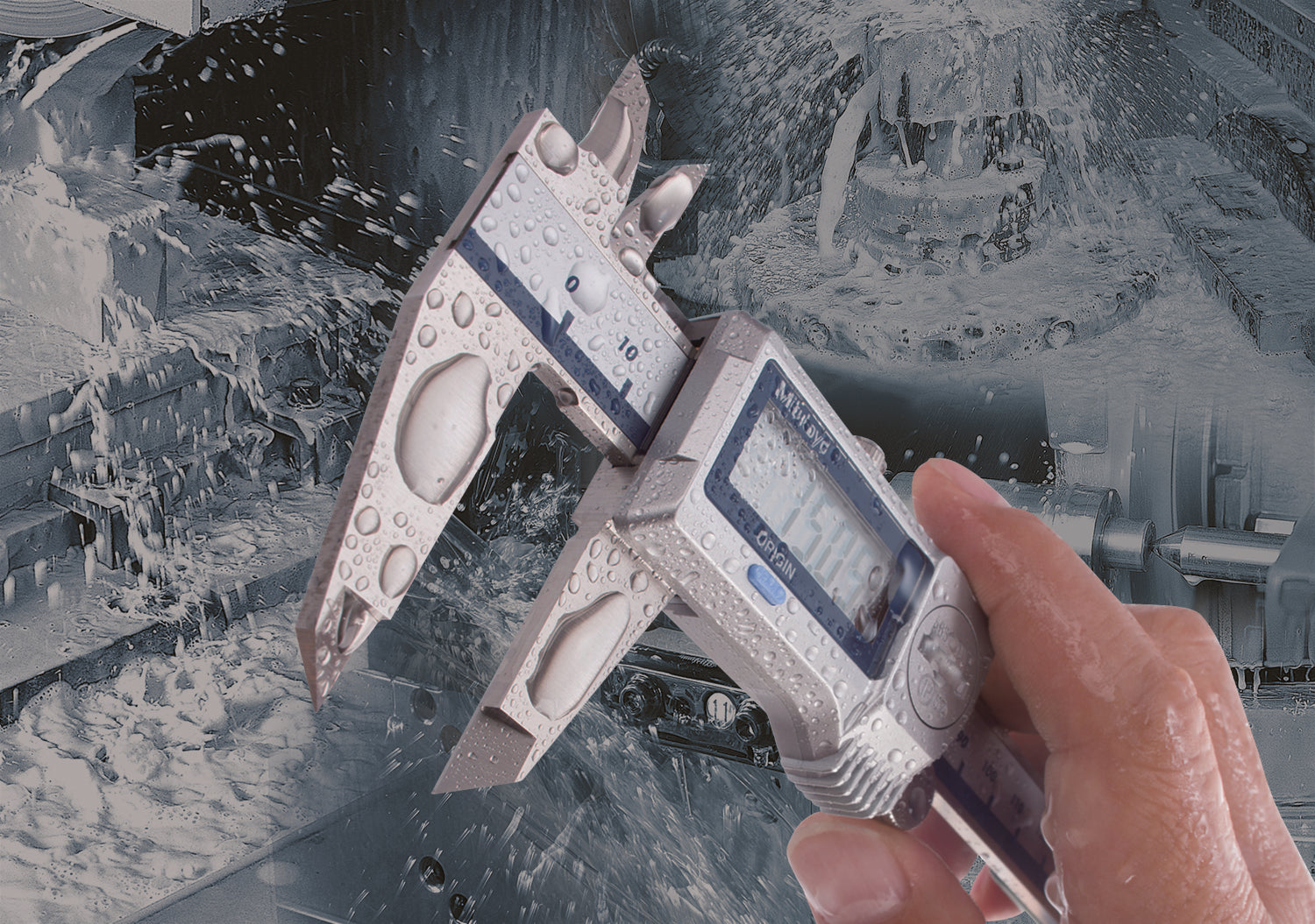 Mitutoyo Digital ABSOLUTE Coolant Proof IP67 Carbide Caliper 0-200mm(0-8") OD/ID Carbide 500-734-10
