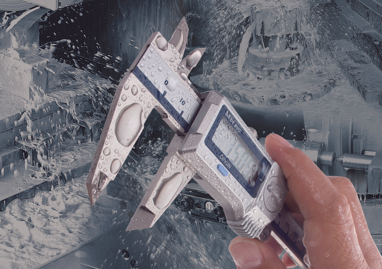 Mitutoyo Digital ABSOLUTE Coolant Proof IP67 Carbide Caliper 0-150mm(0-6") OD/ID Carbide 500-737-10