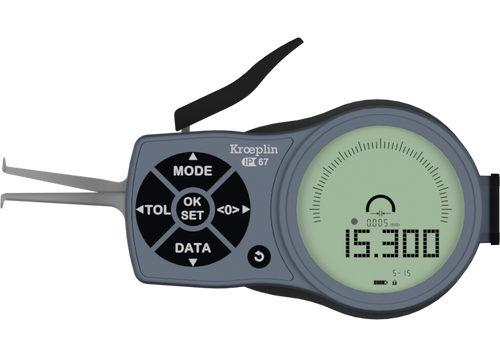 Kroeplin Internal Digital Caliper Gauge L105, 5-15mm/.2-.6" ( Mitutoyo Equivalent 209-935)                                                     ( Mitutoyo Equivalent 209-946)