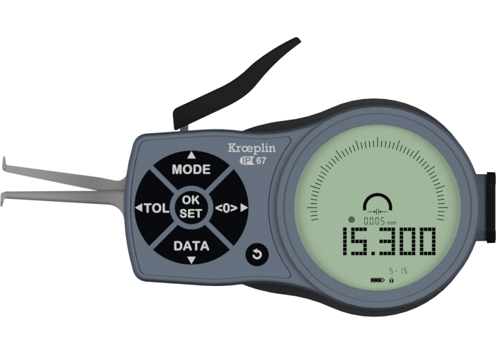 Kroeplin Internal Digital Caliper Gauge L105, 5-15mm/.2-.6" ( Mitutoyo Equivalent 209-935)                                                     ( Mitutoyo Equivalent 209-946)