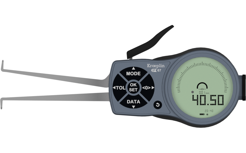 Kroeplin Internal Digital Caliper Gauge L220, 20-40mm/.8-1.6" ( Mitutoyo Equivalent 209-937)