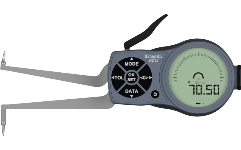 Kroeplin Internal Digital Caliper Gauge L250, 50-70mm/2-2.8" ( Mitutoyo Equivalent 209-940)