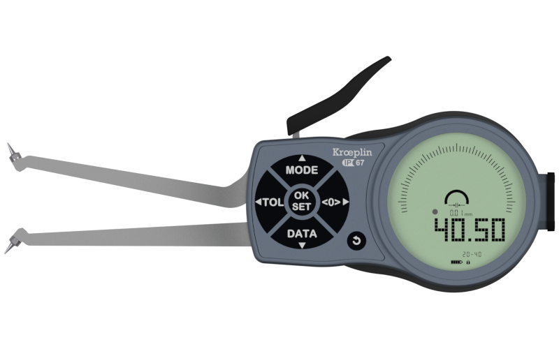 Mitutoyo L2G20 electronic internal measuring gauge  Measuring range Meb: 20 – 40 mm Numerical interval Zw: 0,001 / 0,002 / 0,005 / 0,01 / 0,02 / 0,05mm Measuring depth L max.: 85 mm