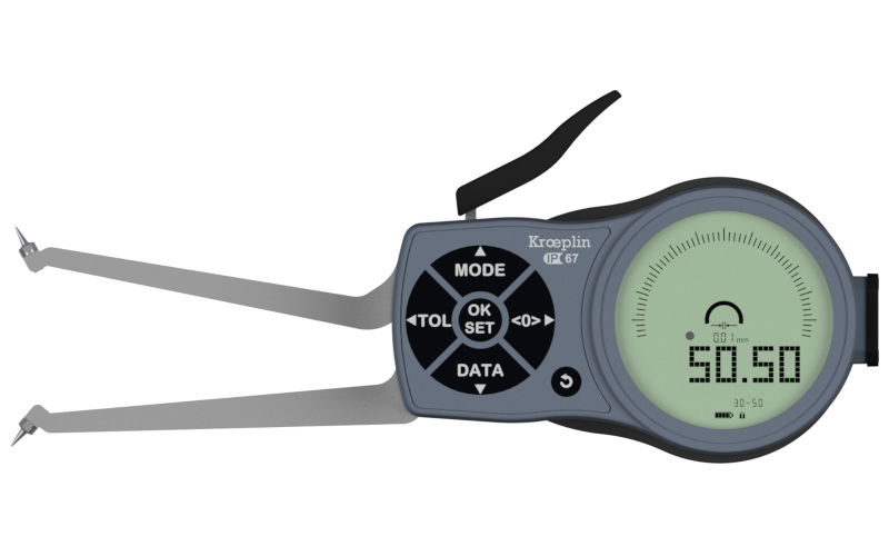 Mitutoyo L2G30 electronic internal measuring gauge  Measuring range Meb: 30 – 50 mm Numerical interval Zw: 0,001 / 0,002 / 0,005 / 0,01 / 0,02 / 0,05mm Measuring depth L max.: 85 mm