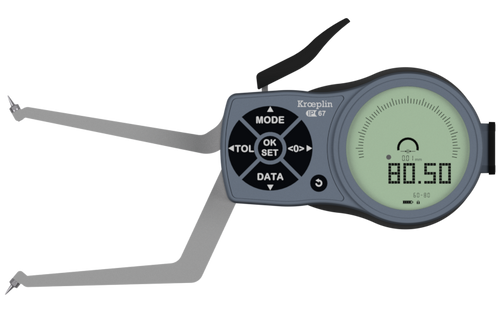 Mitutoyo L2G60 electronic internal measuring gauge  Measuring range Meb: 60-80mm Numerical interval Zw: 0,001 / 0,002 / 0,005 / 0,01 / 0,02 / 0,05mm Measuring depth L max.: 85 mm