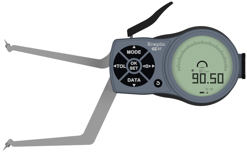 Mitutoyo L2G70 electronic internal measuring gauge  Measuring range Meb: 70-90mm Numerical interval Zw: 0,001 / 0,002 / 0,005 / 0,01 / 0,02 / 0,05mm Measuring depth L max.: 85 mm