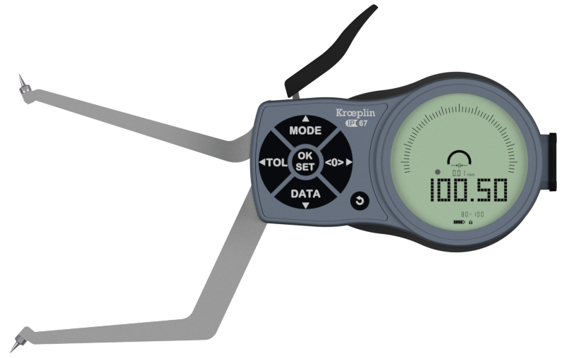 Mitutoyo L2G80 electronic internal measuring gauge  Measuring range Meb: 80-100mm Numerical interval Zw: 0,001 / 0,002 / 0,005 / 0,01 / 0,02 / 0,05mm Measuring depth L max.: 85 mm