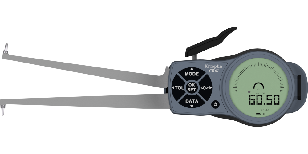 Kroeplin Digital Internal Caliper Gauge 40-90mm, 0.001mm L440 ( Mitutoyo Equivalent 209-950)