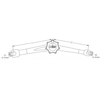 NOGA LC6100 Articulated Arm Type, 6mm Shank Diameter, 3" Length Indicator Holder Rod