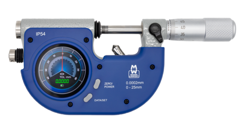 Moore & Wright MW202-01DSBT Digital Dial Snap Micrometer 0-25mm