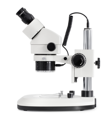Kern OZL Stereo Zoom Microscopes OZL 465 Binocular 10x Eye piece, Zoom .7 to 4.5X, Integrated LED Ring Light