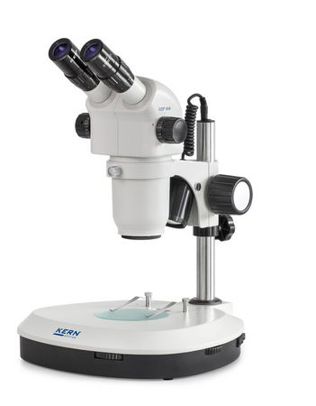 Kern OZP 556 Stereo Zoom Microscopes Binnocular HWF  Eyepiece 10× , 0.6 - 5.5X, 3W LED, Incident/Transmitted