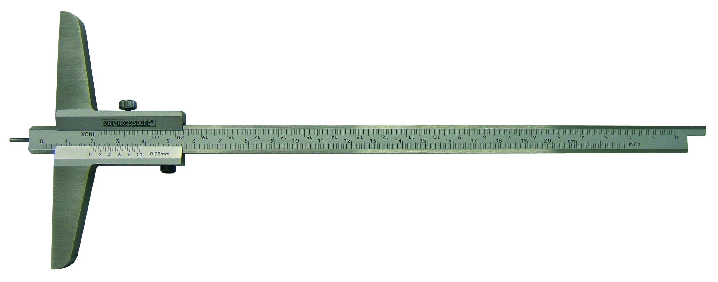 LTF Vernier Depth Gauge 300mm P-343.E3 Vernier: 0.02 mm. DIN 862. with steel pin