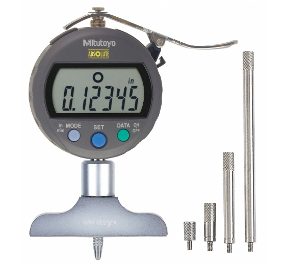 Mitutoyo Digital Depth Gauge 0-8", 0,00002", 63,5mm Base 547-257S