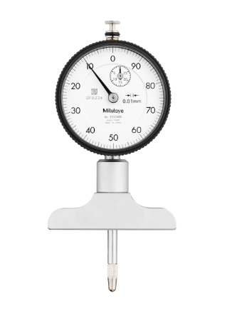 Mitutoyo Dial Indicator Depth Gauge 0-210mm, Ball Point Contact Element, 63,5mm Base 7213A