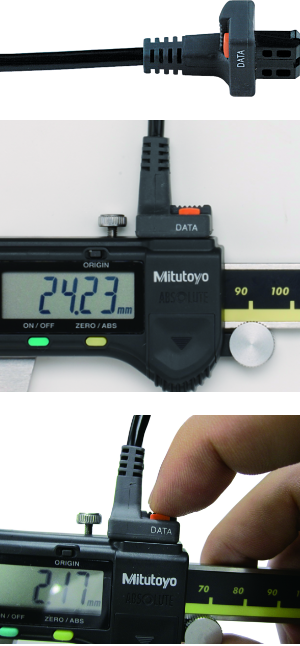 Mitutoyo Digimatic Cable, Straight, Data Button, 959150