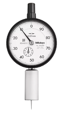 Mitutoyo Dial Indicator Depth Gauge 0-10mm, Ball Point Contact Element, 150mm Base 7222A