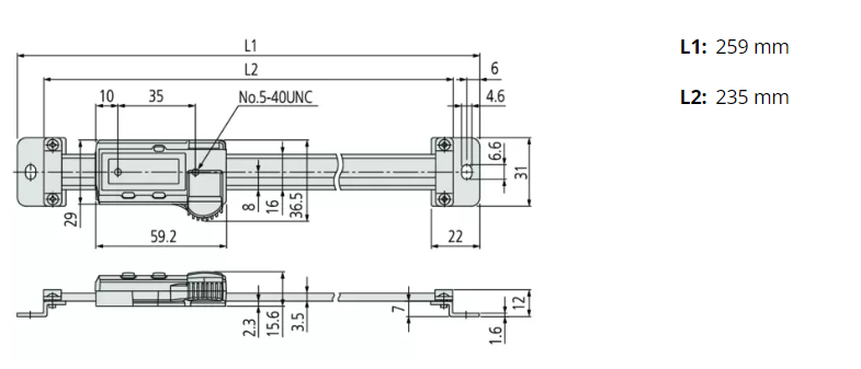 Mitutoyo ABS Digimatic Scale Unit 200 mm 572-212-30