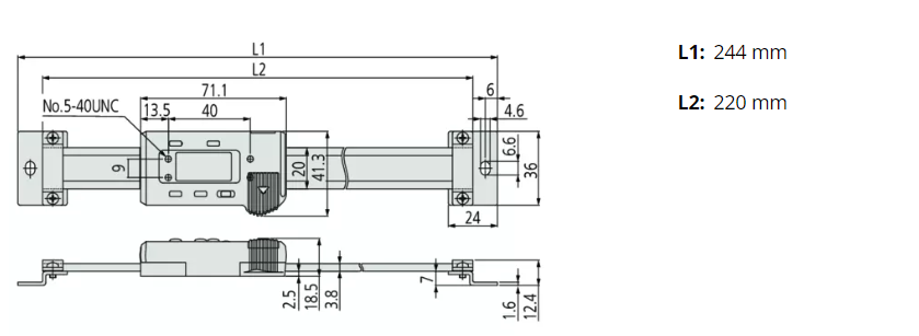 Mitutoyo ABS Digimatic Scale Unit 100 mm, Horizontal 572-470