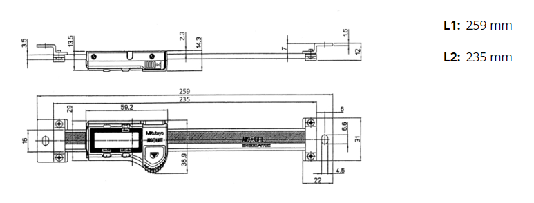 Mitutoyo ABS Digimatic Scale Unit 150 mm 572-461