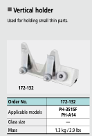 Vertical workpiece holder Fixture/clamping material 172-132