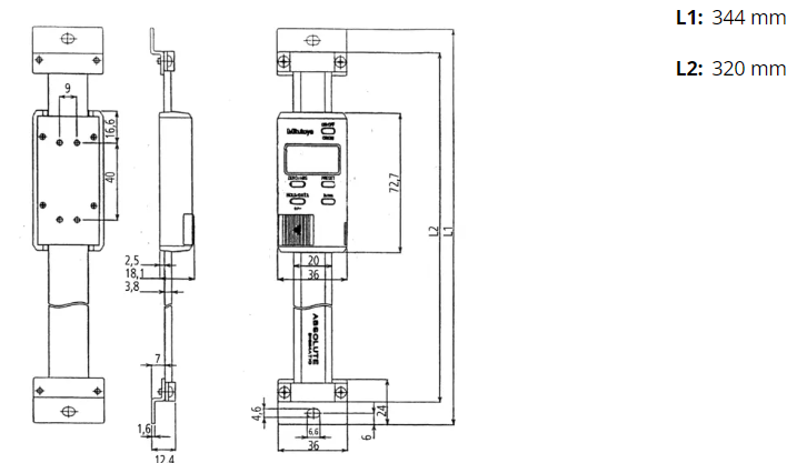 Mitutoyo ABS Digimatic Scale Unit 200 mm 572-302-10