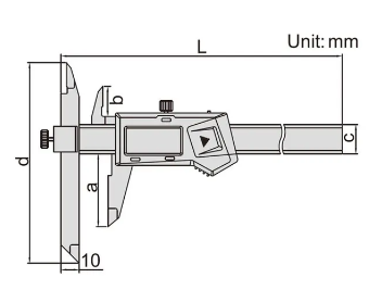 Insize  offset caliper 0-150mm/0-6" Resolution .01mm/.0005" 1186-150