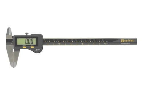 Sylvac S_CAL EVO Basic Digital Calipers 0-200mm/0-8" IP67 (Square Depth Rod) 30-810-1522