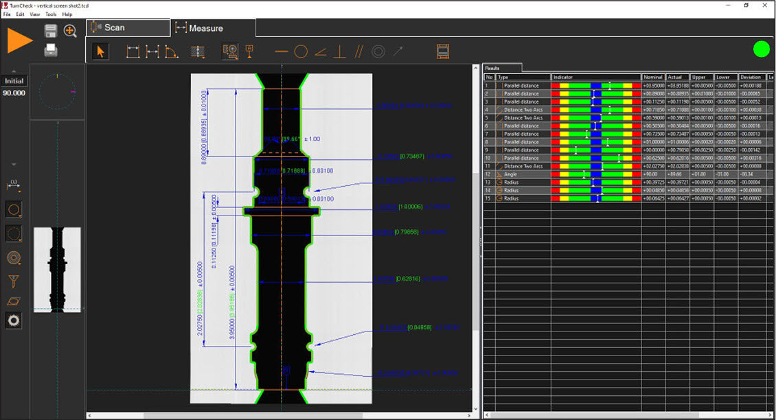 OGP TurnCheck Series-10 Precision Optical Shaft measuring system