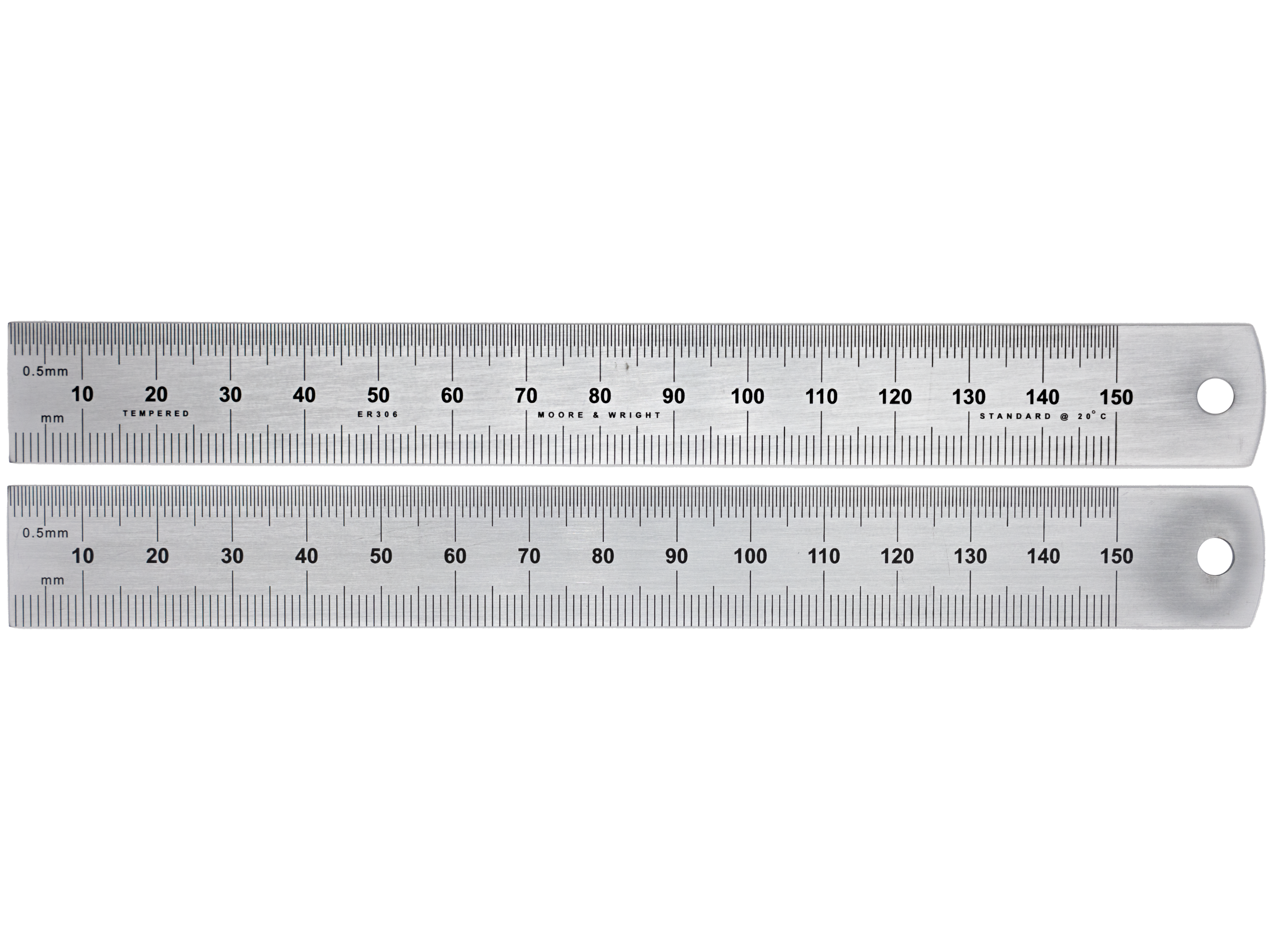 Moore & Wright Traditional Engineers Rigid Steel Rule 150mm ER306