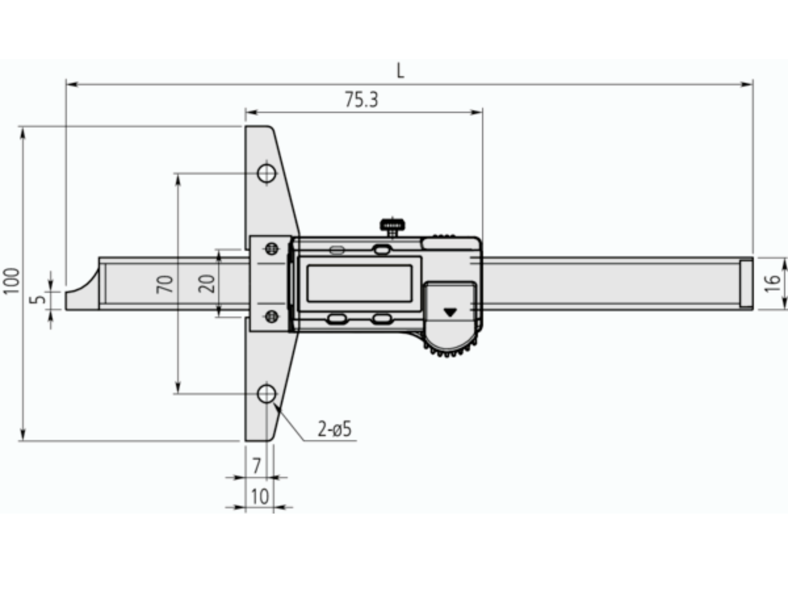 Digital ABS Depth Caliper 0-150mm 571-211-30