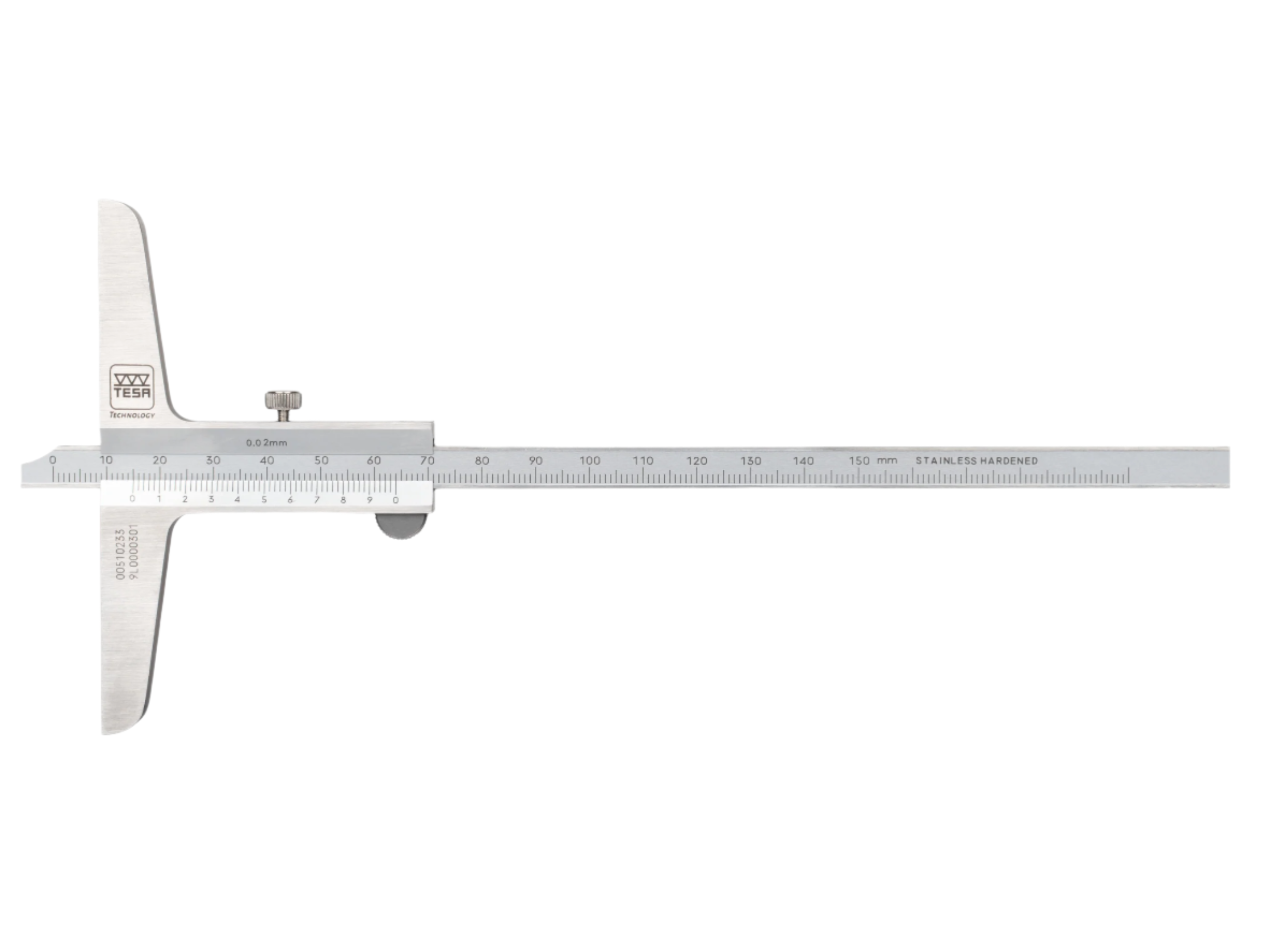 Tesa Vernier Depth Caliper with Steel Tip 0-200mm 00510226