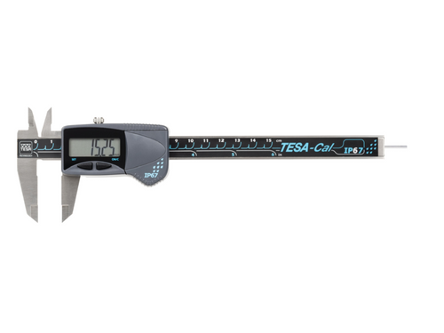 Tesa-Cal Digital Caliper 0-150mm/0-6" IP67 (Round Depth Rod) 00530141