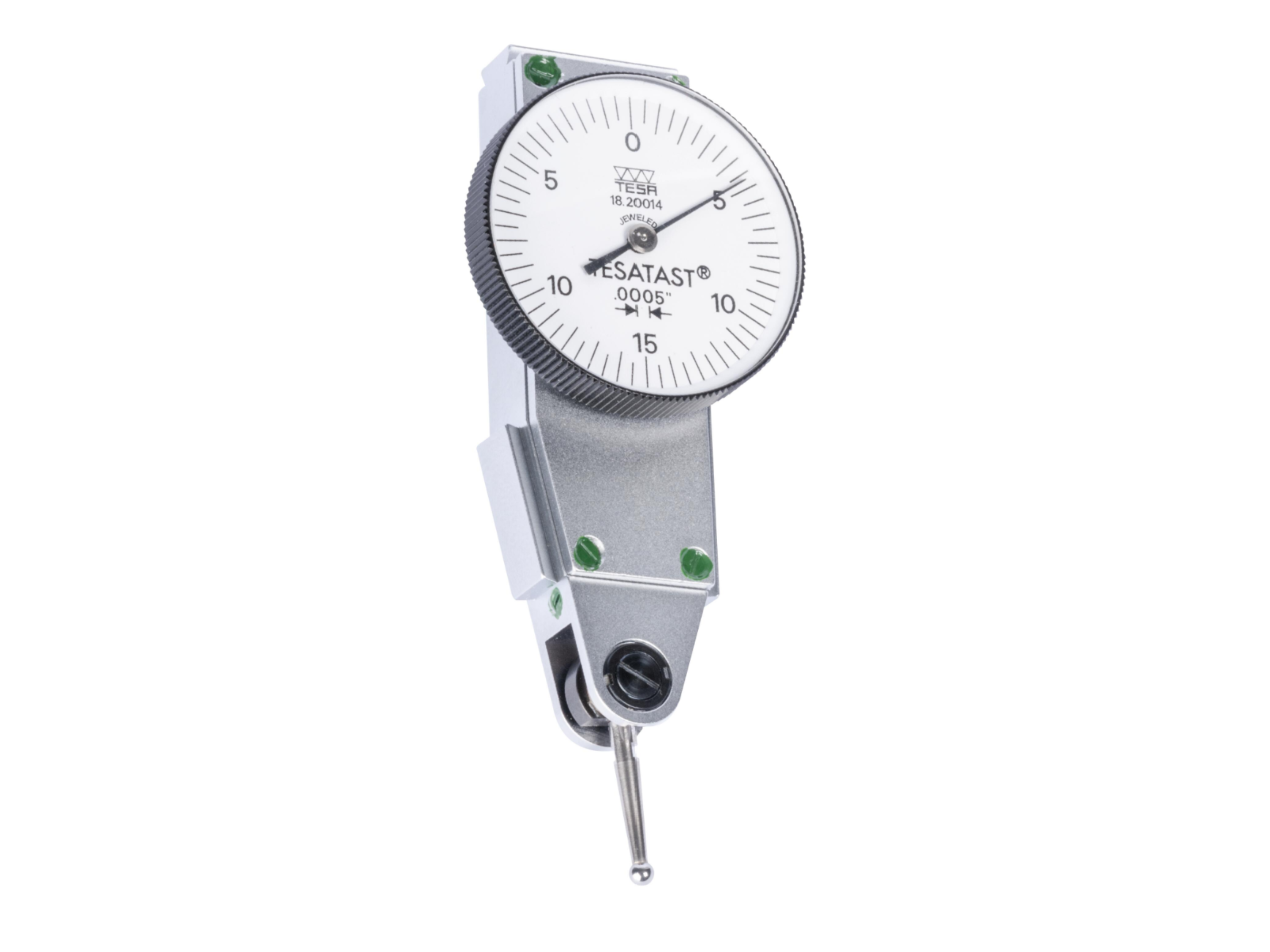 Lever-type dial test indicator, lateral, 0.03" Travel 0.0005" Resolution Ø 1.1 in 01820014