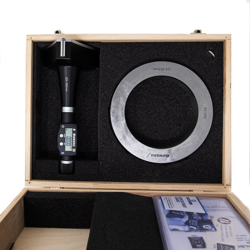Bowers XTD125i Digital Pistol Grip Electronic Holemike Internal Micrometer, 5"-6" Measuring Range