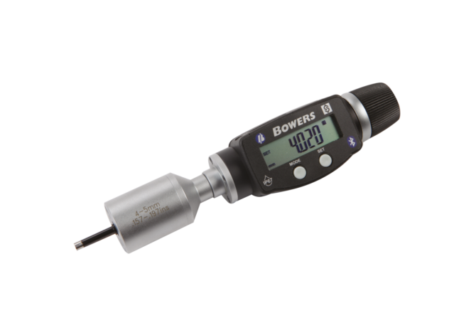 Bowers XT Digital Micrometer With Bluetooth 4-5mm/.16-.2" XTD4M-BT