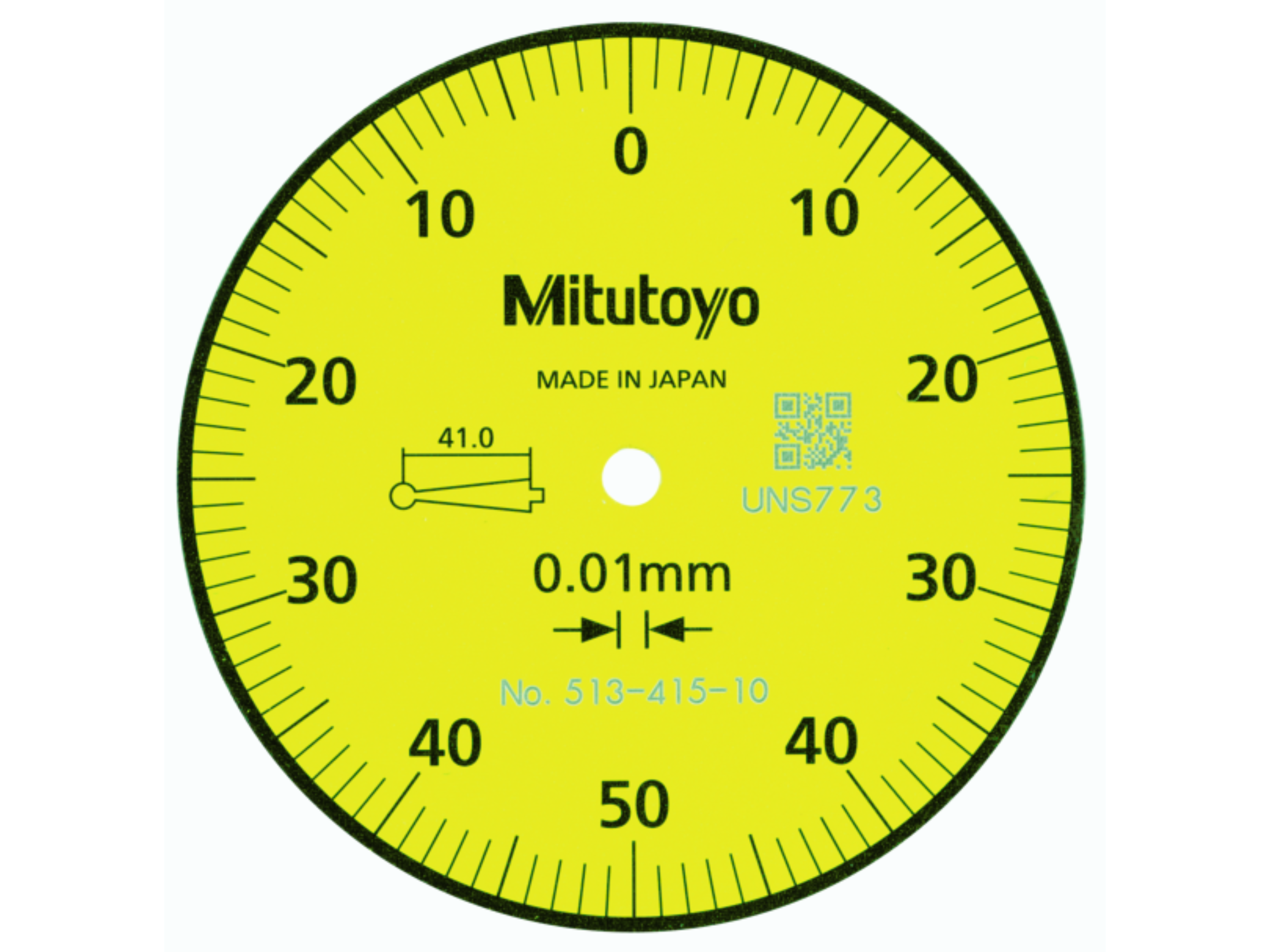 Lever-Type Dial Indicator 1mm 0.01mm Ø40mm Long Stylus 44.5mm 513-415-10E