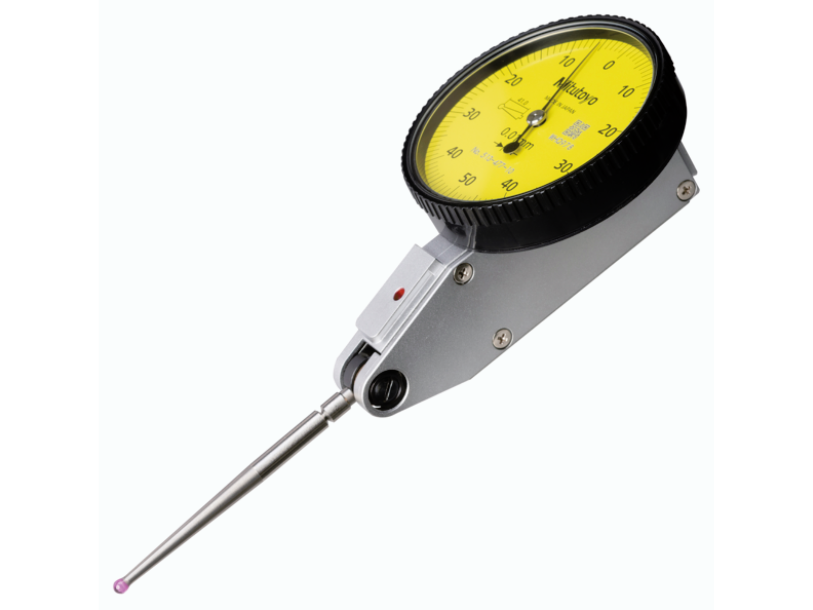 Lever-Type Dial Indicator 1mm 0.01mm Ø40mm Ruby Stylus 513-477-10E