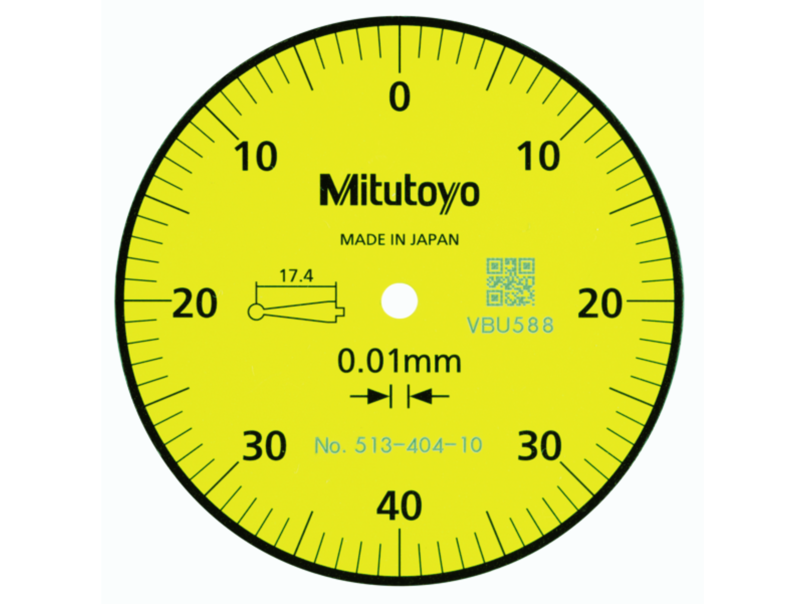 Lever-Type Dial Indicator 0.8mm 0.01mm Ø40mm 513-404-10T