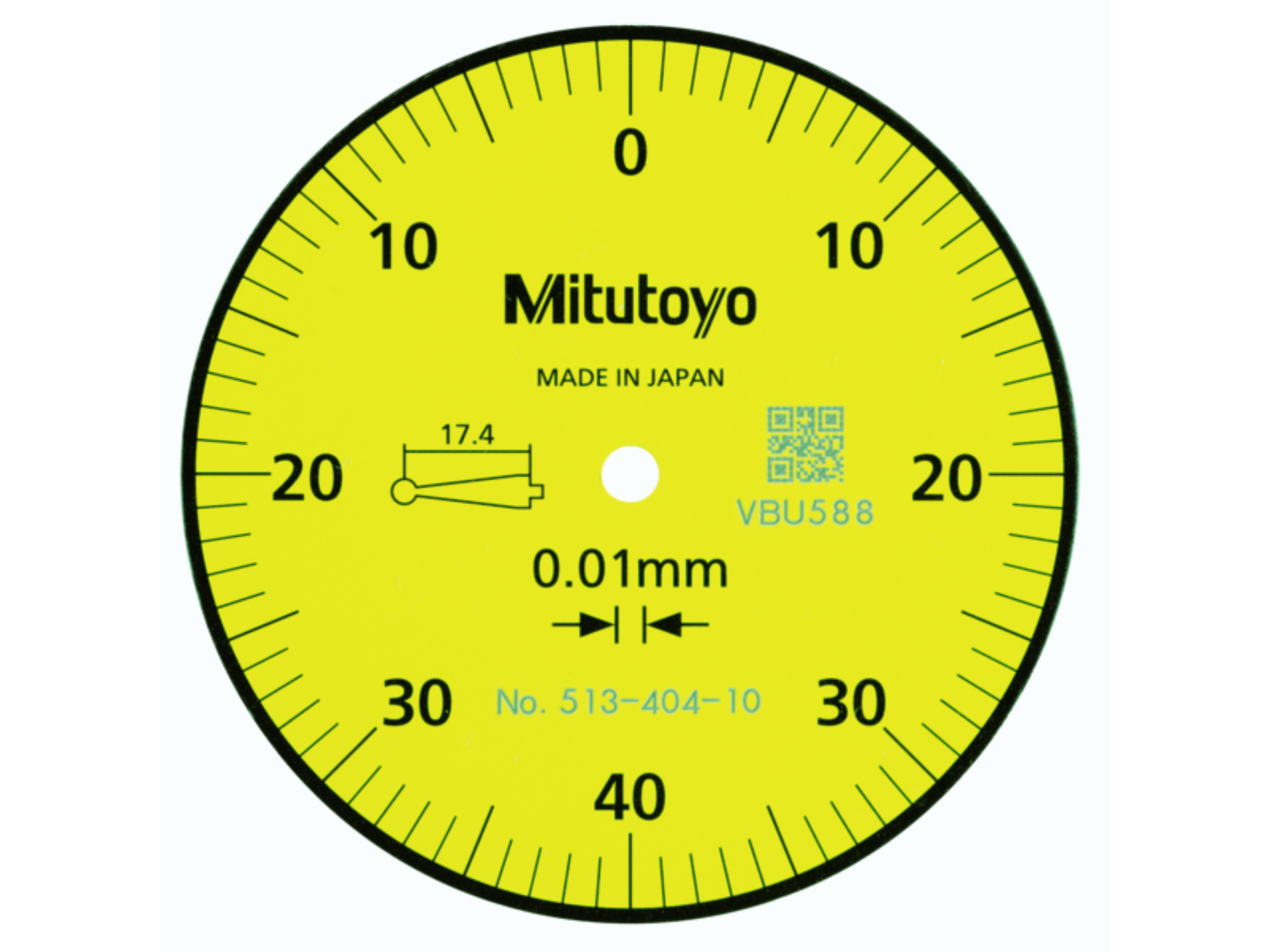Lever-Type Dial Indicator 0.8mm 0.01mm Ø40mm 513-404-10A