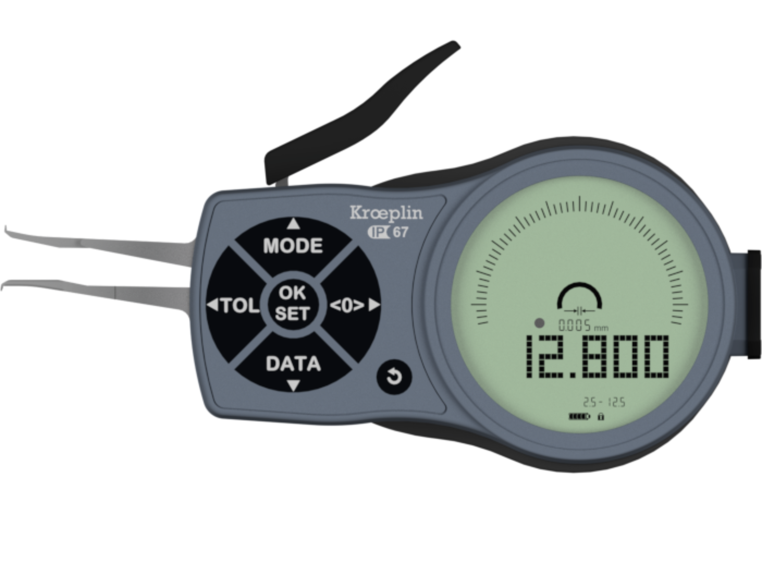 Kroeplin Digital Internal Caliper Gauge 2.5-12.5mm, 0.001mm L102 ( Mitutoyo Equivalent 209-927)