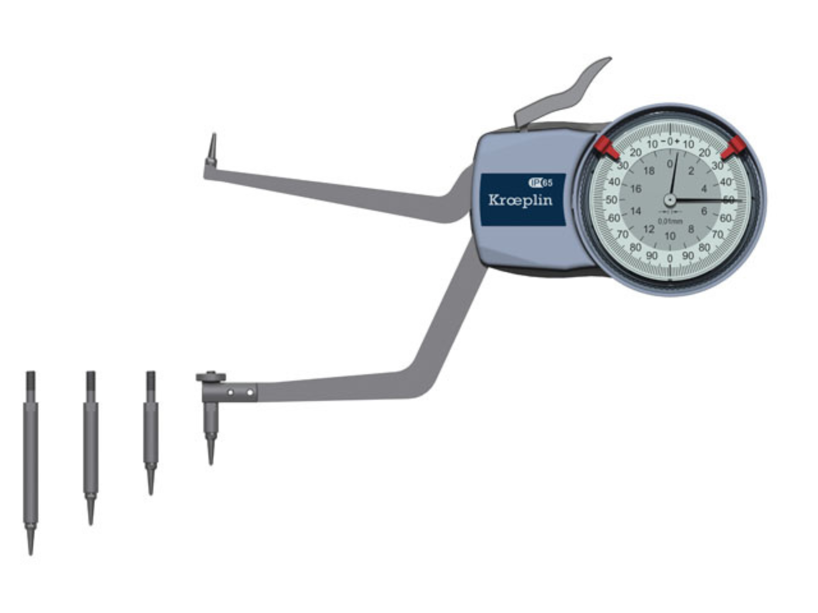 Kroeplin Metric Internal Caliper Gauge H2M90, 90-140mm, 0.01mm ( Mitutoyo Equivalent 209-311)