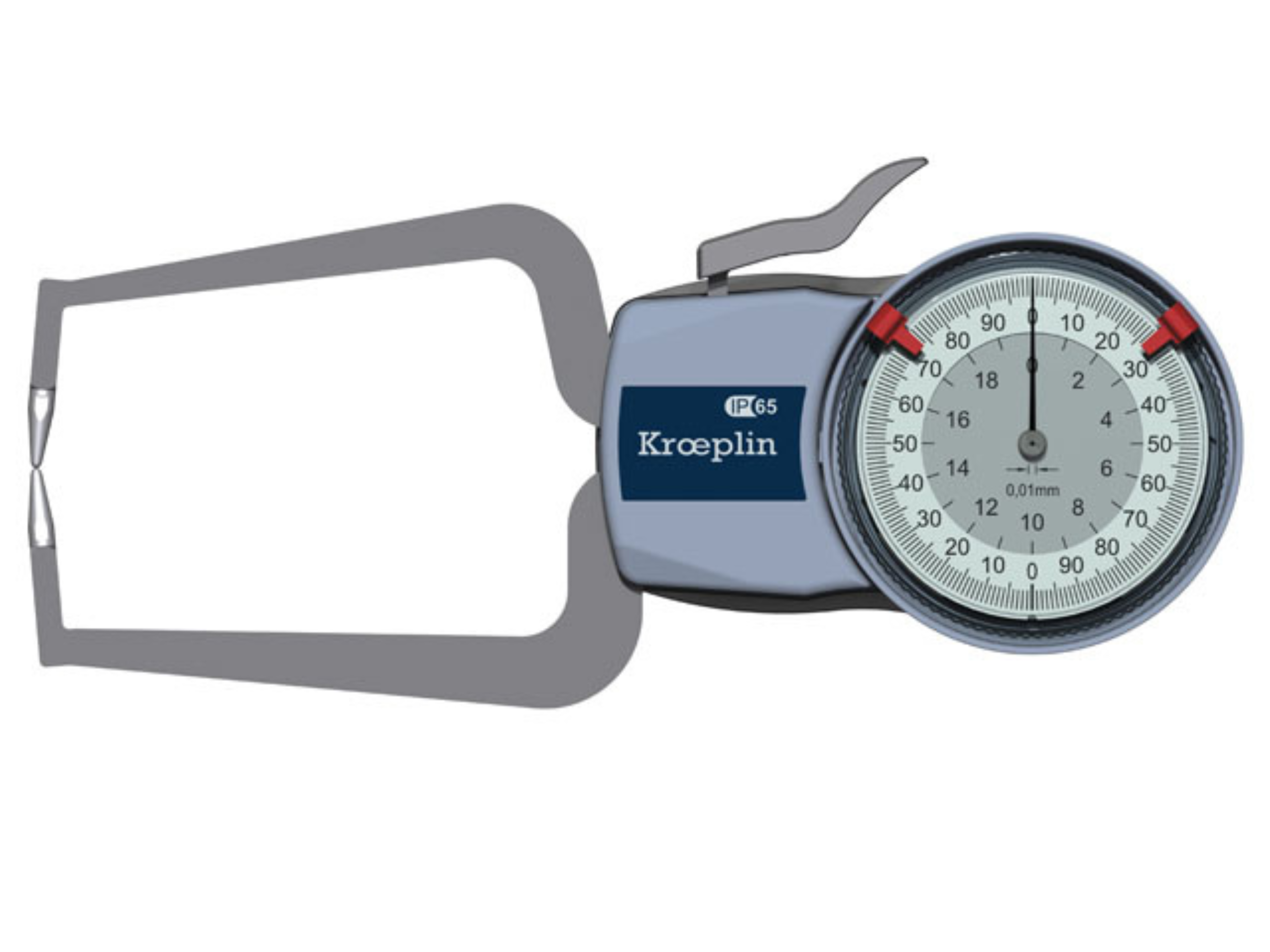 Kroeplin Metric External Caliper Gauge 0-20mm, 0.01mm, D220 ( Mitutoyo Equivalent 209-404)