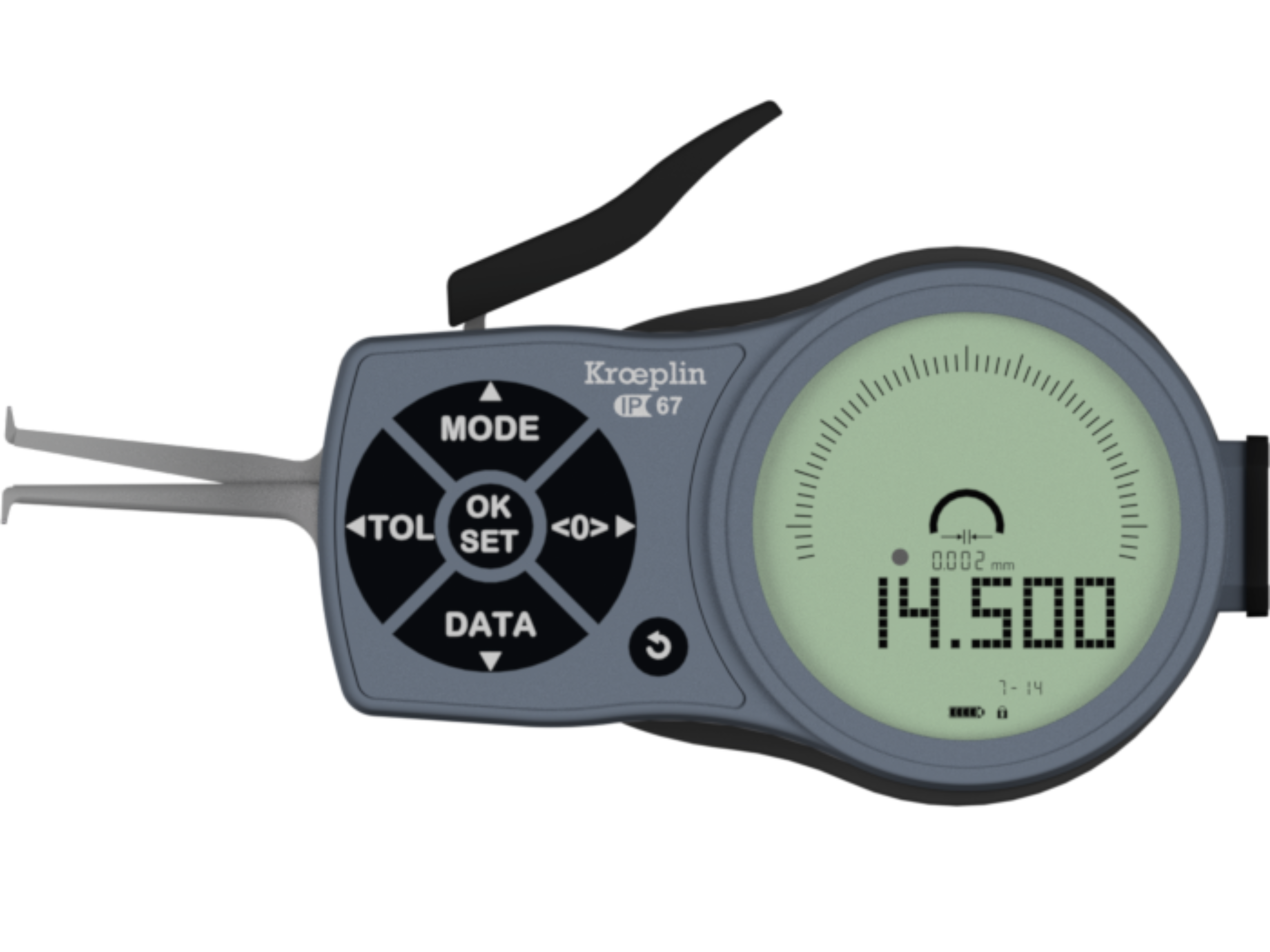 Kroeplin Digital Internal 3-Point Caliper Gauge 7-14mm, 0.001mm, L107P3