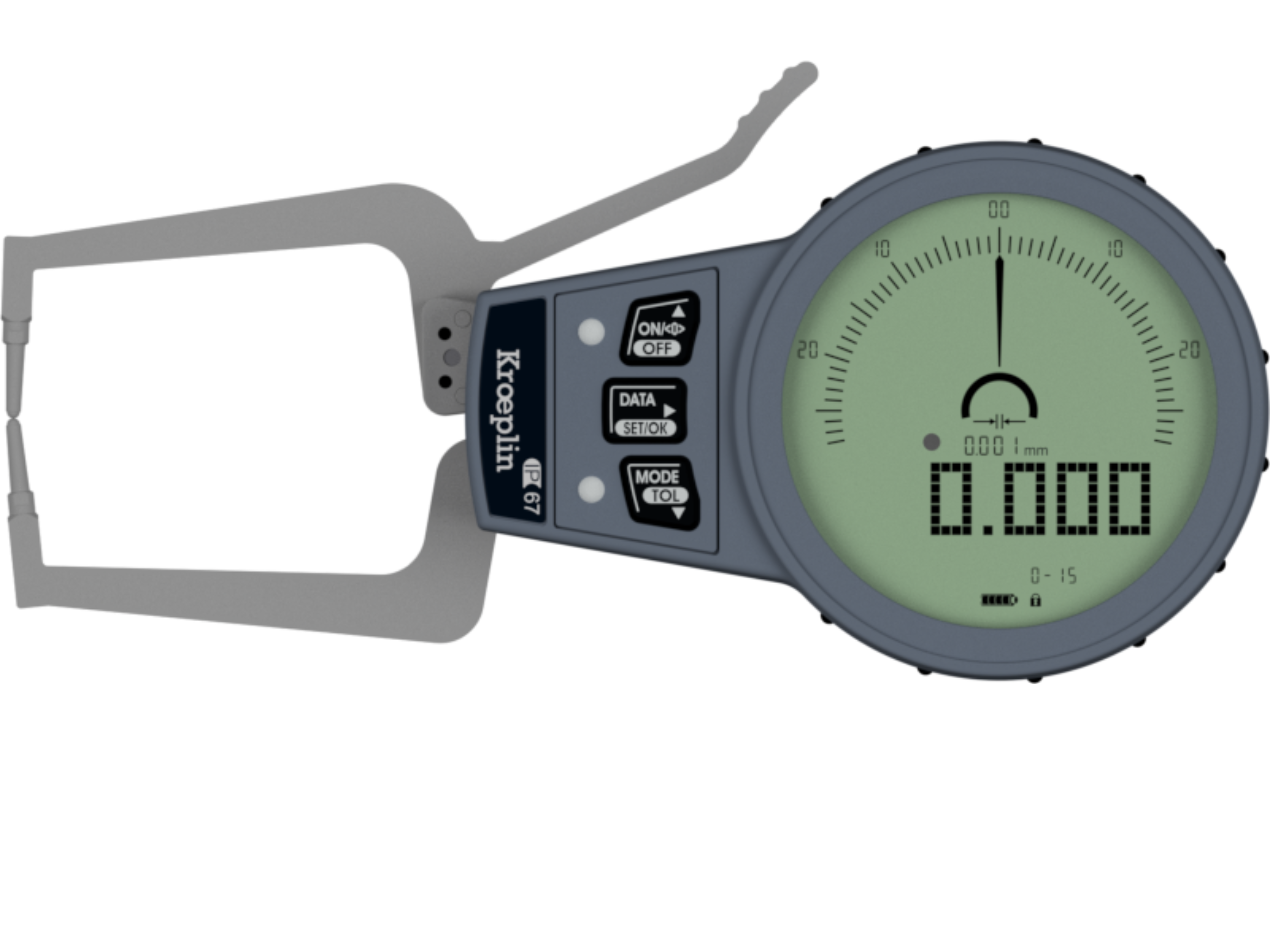 Kroeplin Digital External Caliper Gauge 0-15mm, 0.001mm