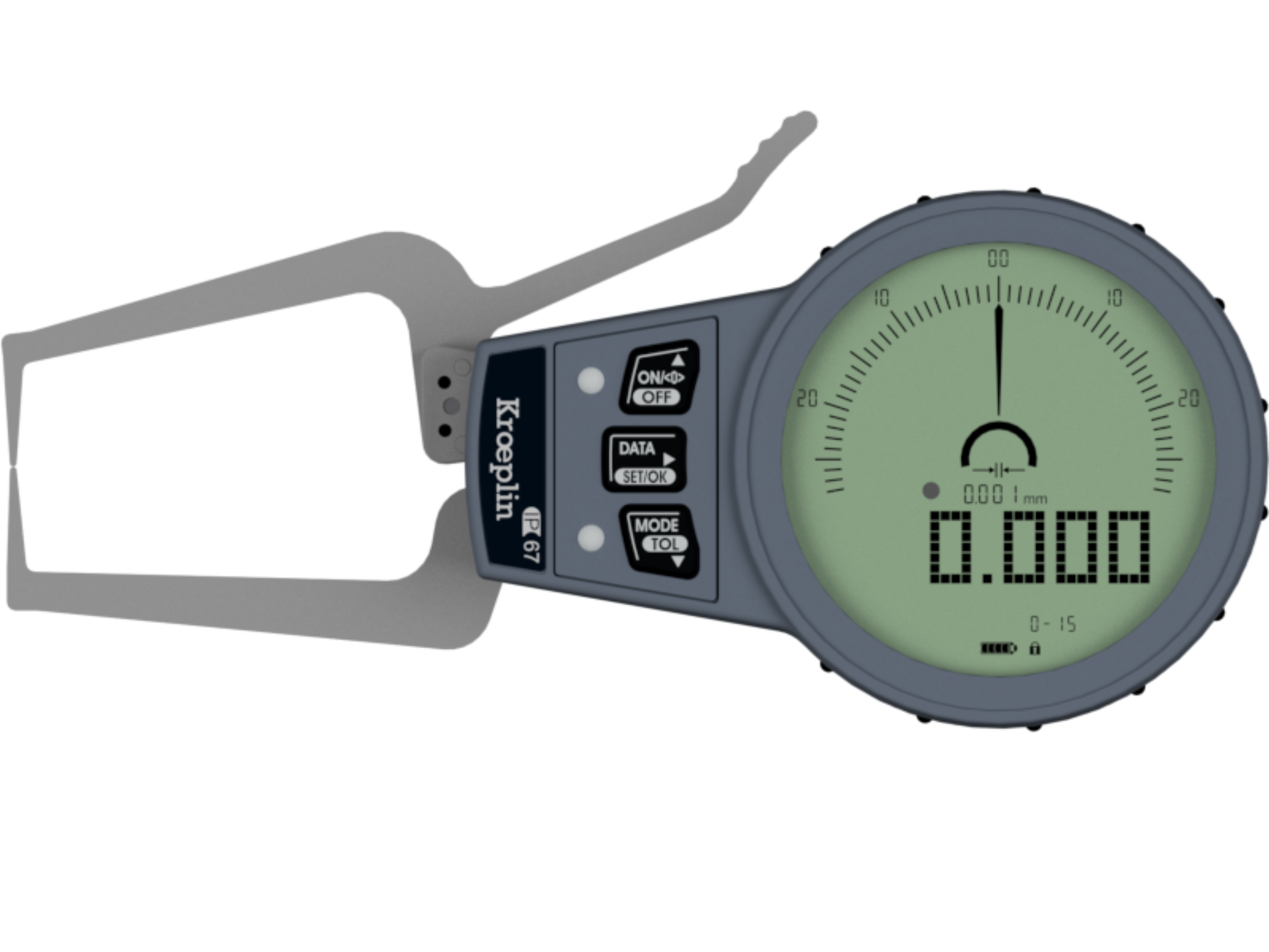 Kroeplin Digital External Caliper Gauge 0-15mm, 0.001mm