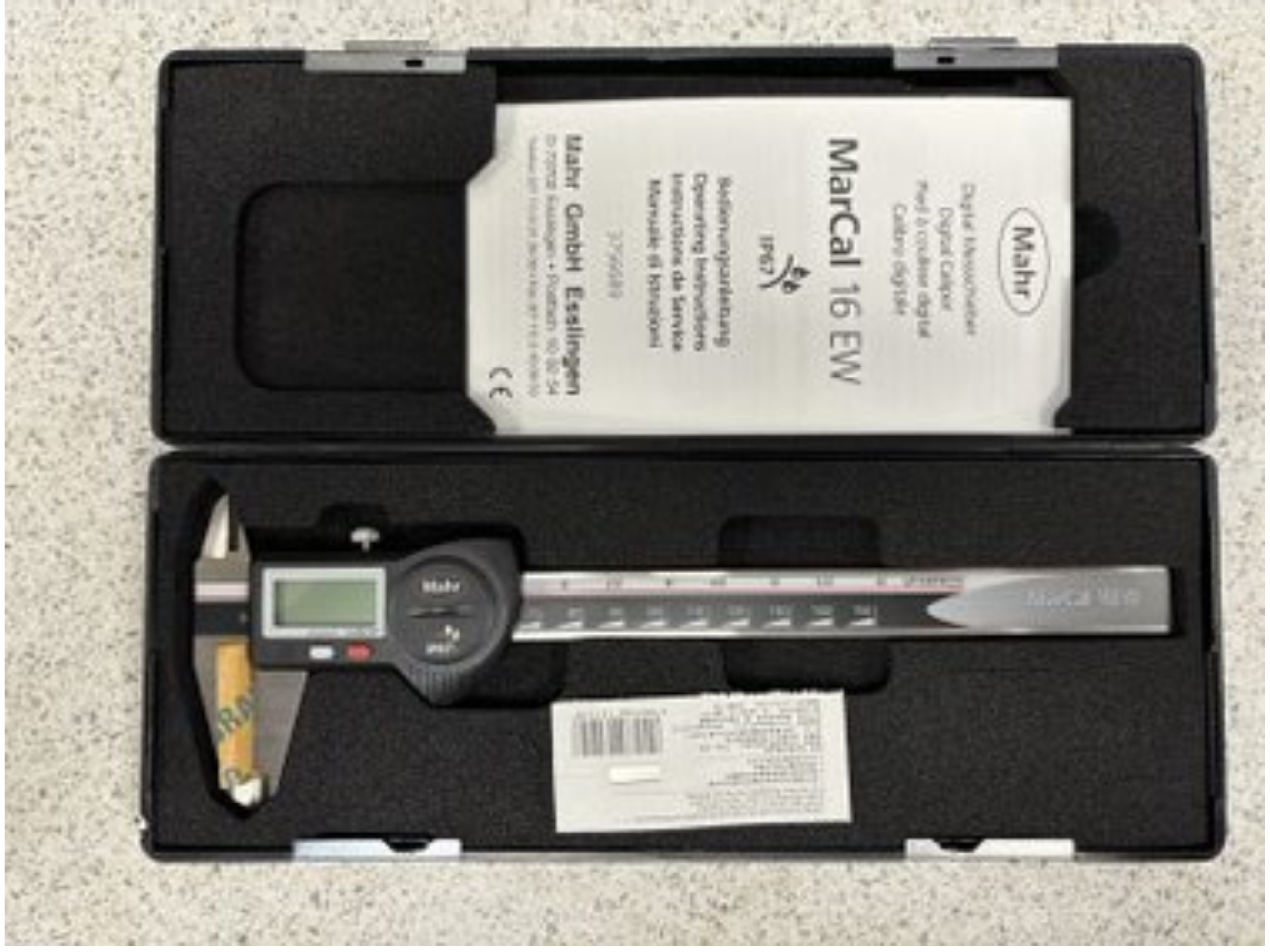 Mahr Digital Caliper 4102912 IP67 16EW , 6"/150mm, Resolution .0005"/.01mm, No Output