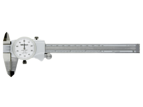 Mitutoyo Dial Caliper ID/OD Carbide Tipped Jaws 0-8", 0.001", 0.1"/rev, Imperial 505-739