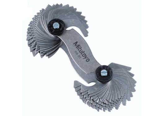 Thread Pitch Gauge Metric/Unified Screw 60°, 0.5-6mm/4-42TPI, 28 Leave 188-152